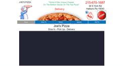 Desktop Screenshot of joespizzahatboro.com