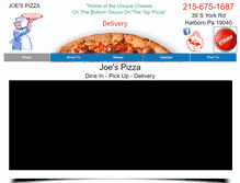 Tablet Screenshot of joespizzahatboro.com